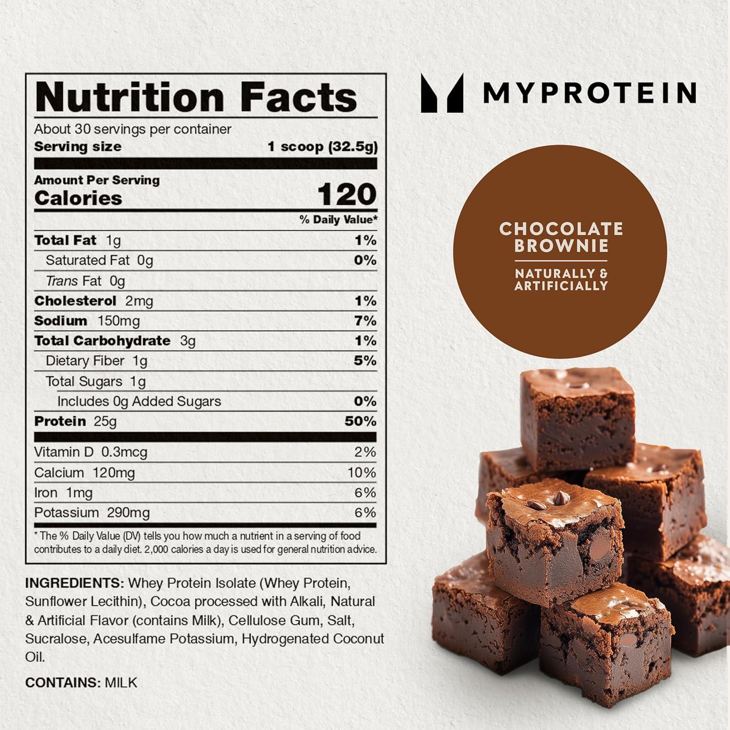 imageMyprotein Impact Whey Protein Isolate 22 Lbs 40 Servings Salted Caramel 25g Protein amp 6g BCAA Per Serving GlutenFree Shake for Muscle Strength amp RecoveryChocolate Brownie