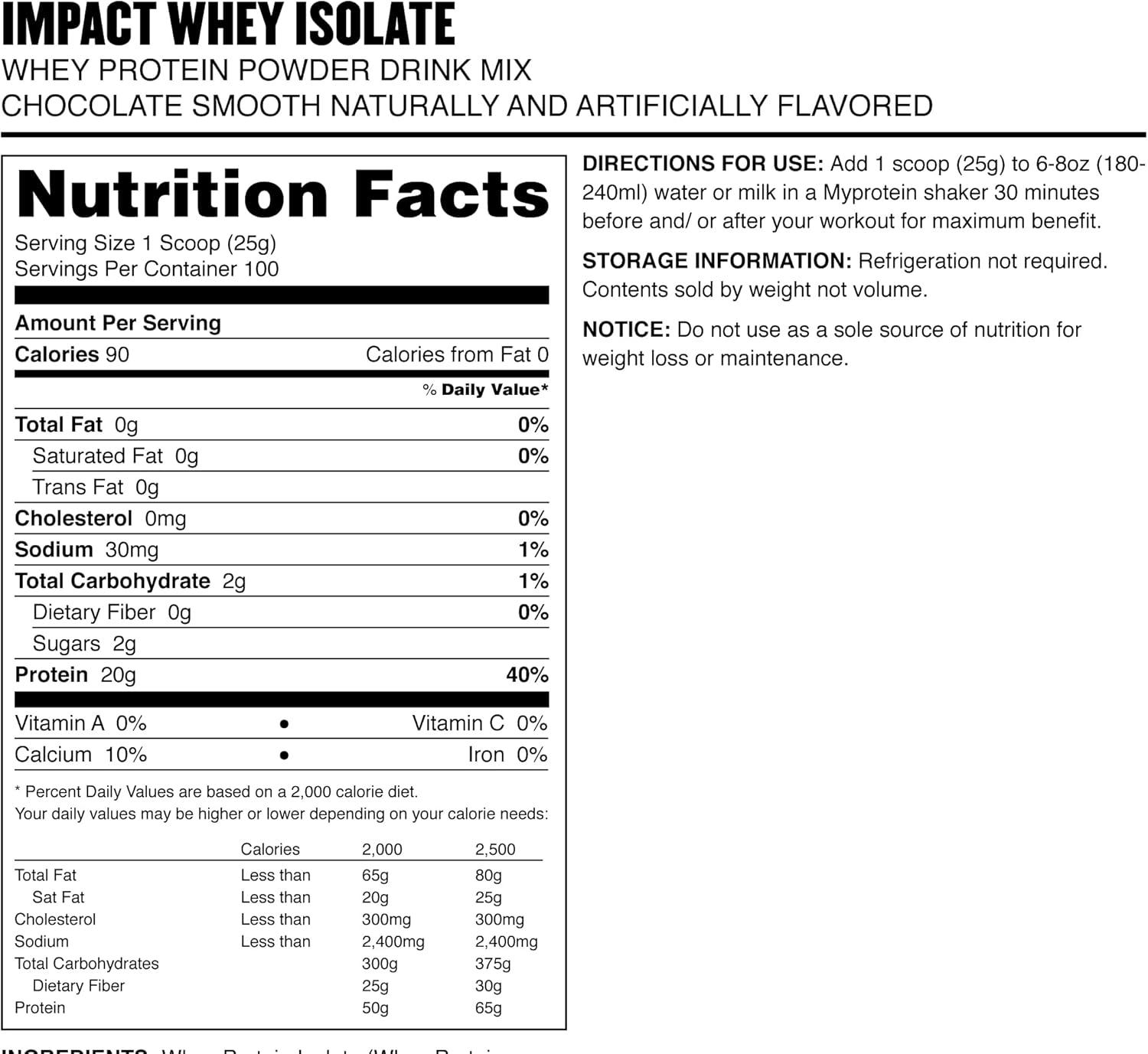 imageMyprotein Impact Whey Protein Isolate 22 Lbs 40 Servings Salted Caramel 25g Protein amp 6g BCAA Per Serving GlutenFree Shake for Muscle Strength amp RecoveryChocolate