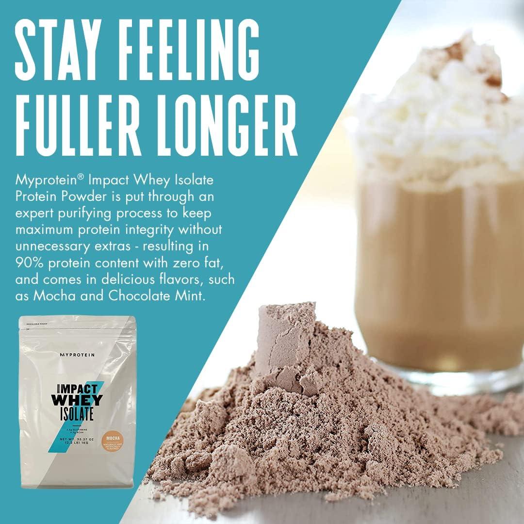imageMyprotein Impact Whey Protein Isolate 22 Lbs 40 Servings Salted Caramel 25g Protein amp 6g BCAA Per Serving GlutenFree Shake for Muscle Strength amp RecoveryMocha