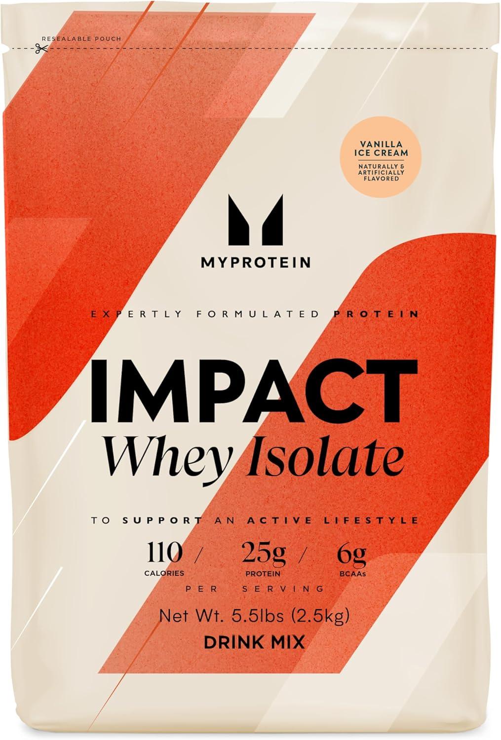 imageMyprotein Impact Whey Protein Isolate 22 Lbs 40 Servings Salted Caramel 25g Protein amp 6g BCAA Per Serving GlutenFree Shake for Muscle Strength amp RecoveryVanilla