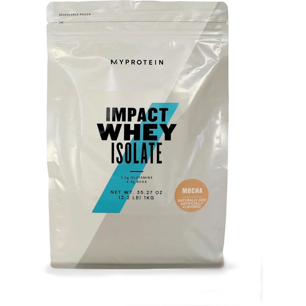 imageMyprotein Impact Whey Protein Isolate 22 Lbs 40 Servings Salted Caramel 25g Protein amp 6g BCAA Per Serving GlutenFree Shake for Muscle Strength amp RecoveryMocha