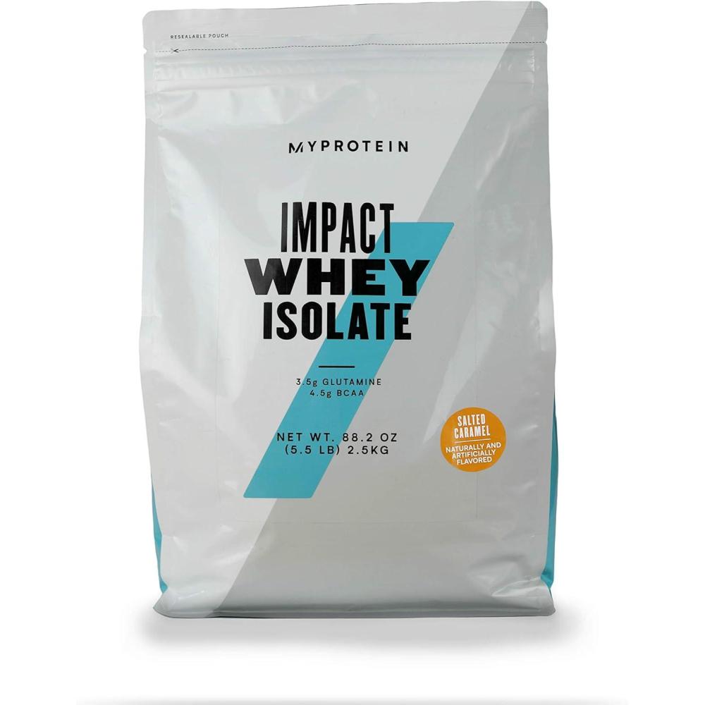 imageMyprotein Impact Whey Protein Isolate 22 Lbs 40 Servings Salted Caramel 25g Protein amp 6g BCAA Per Serving GlutenFree Shake for Muscle Strength amp RecoveryCaramel