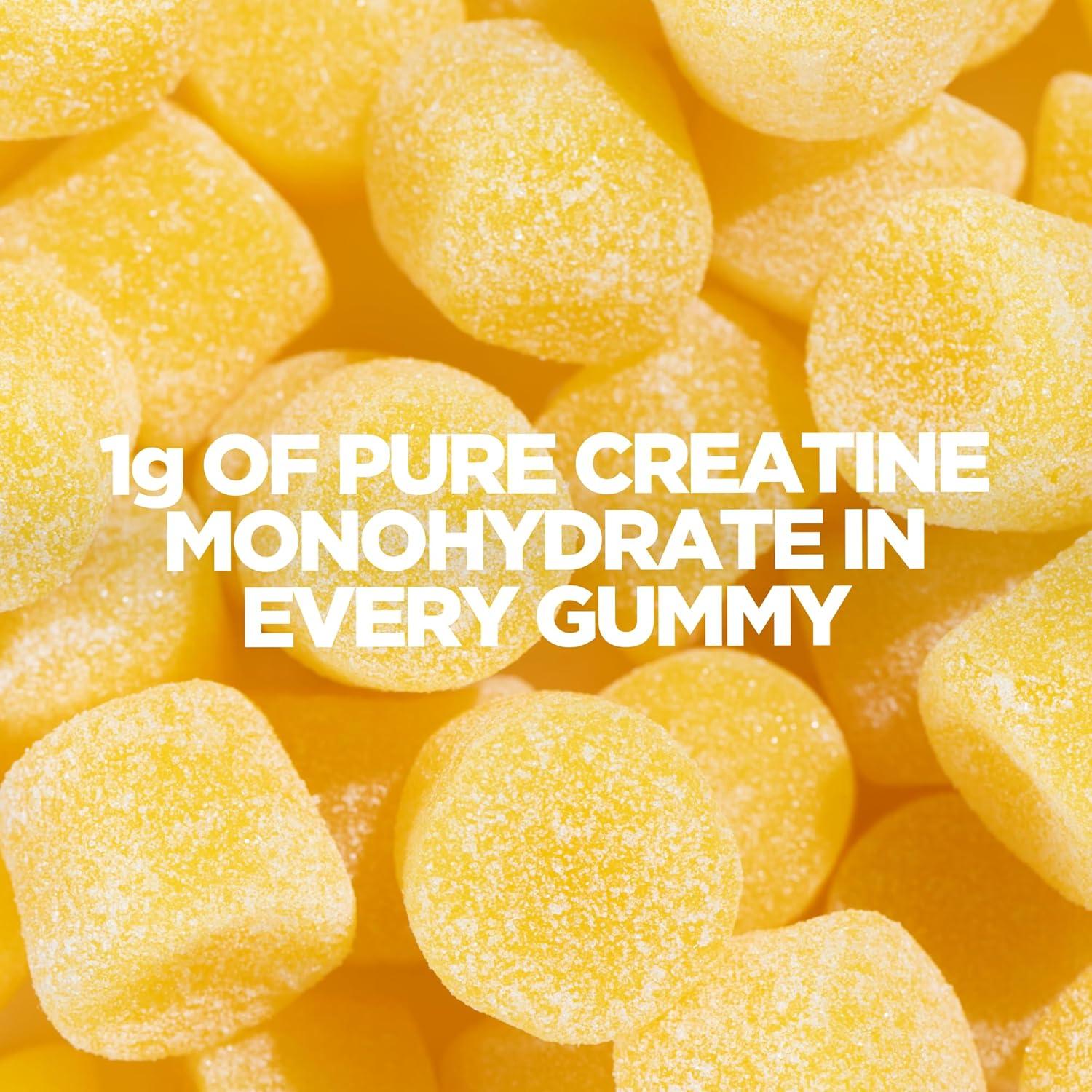 imageMyprotein Creatine Gummies 5g Creatine Monohydrate per Serving Peach 90 Count 18 Servings Chewable PostPre Workout Strength amp Recovery Sports Nutrition Supplement Vegan NonGMOLemon