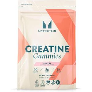 Myprotein Creatine Gummies, 5g Creatine Monohydrate per Serving, Peach, 90 Count, 18 Servings, Chewable Post/Pre Workout Strength & Recovery Sports Nutrition Supplement, Vegan, Non-GMO(Peach)