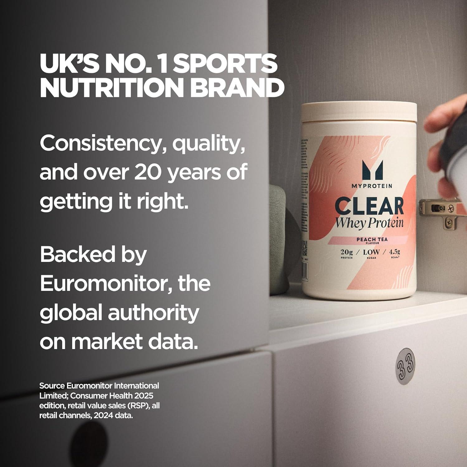 imageMyprotein Clear Whey Isolate Protein Powder 20 Servings 11lbs Blue Raspberry 20g Protein per Serving Naturally Flavored Drink Mix Daily Protein Intake for Superior PerformanceOrange Cream
