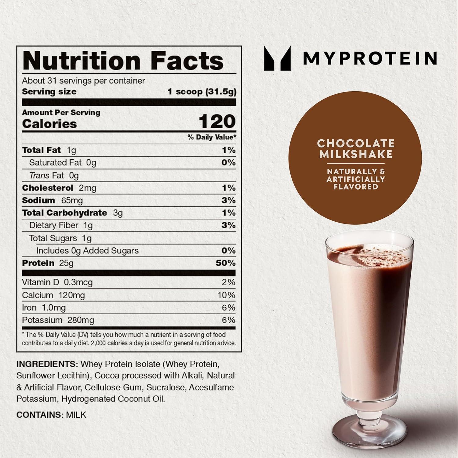 imageMyprotein Impact Whey Protein Powder 22 Lbs 30 Servings Chocolate Milkshake 22g Protein amp 5g BCAA Per Serving Protein Shake for Superior Performance Muscle Strength amp Recovery Gluten FreeChocolate Smooth