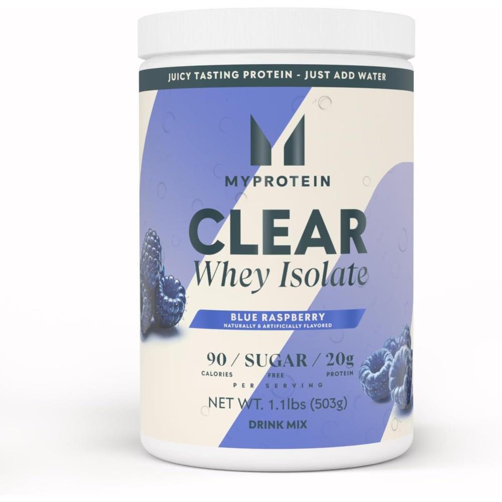 imageMyprotein Clear Whey Isolate Protein Powder 20 Servings 11lbs Blue Raspberry 20g Protein per Serving Naturally Flavored Drink Mix Daily Protein Intake for Superior PerformanceBlue Raspberry