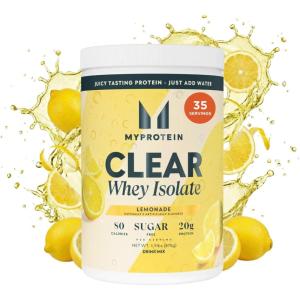 Myprotein Clear Whey Isolate Protein Powder, 35 Servings (1.9lbs) Lemonade, 20g Protein per Serving, Naturally Flavored Drink Mix, Daily Protein Intake for Superior Performance