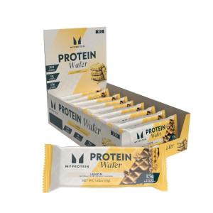 Myprotein Crispy Protein Wafers | 15g Protein | Box of 10 | Chocolate | High Protein Snack Bar | Milk & Whey Isolate | Low Sugar(Lemon)