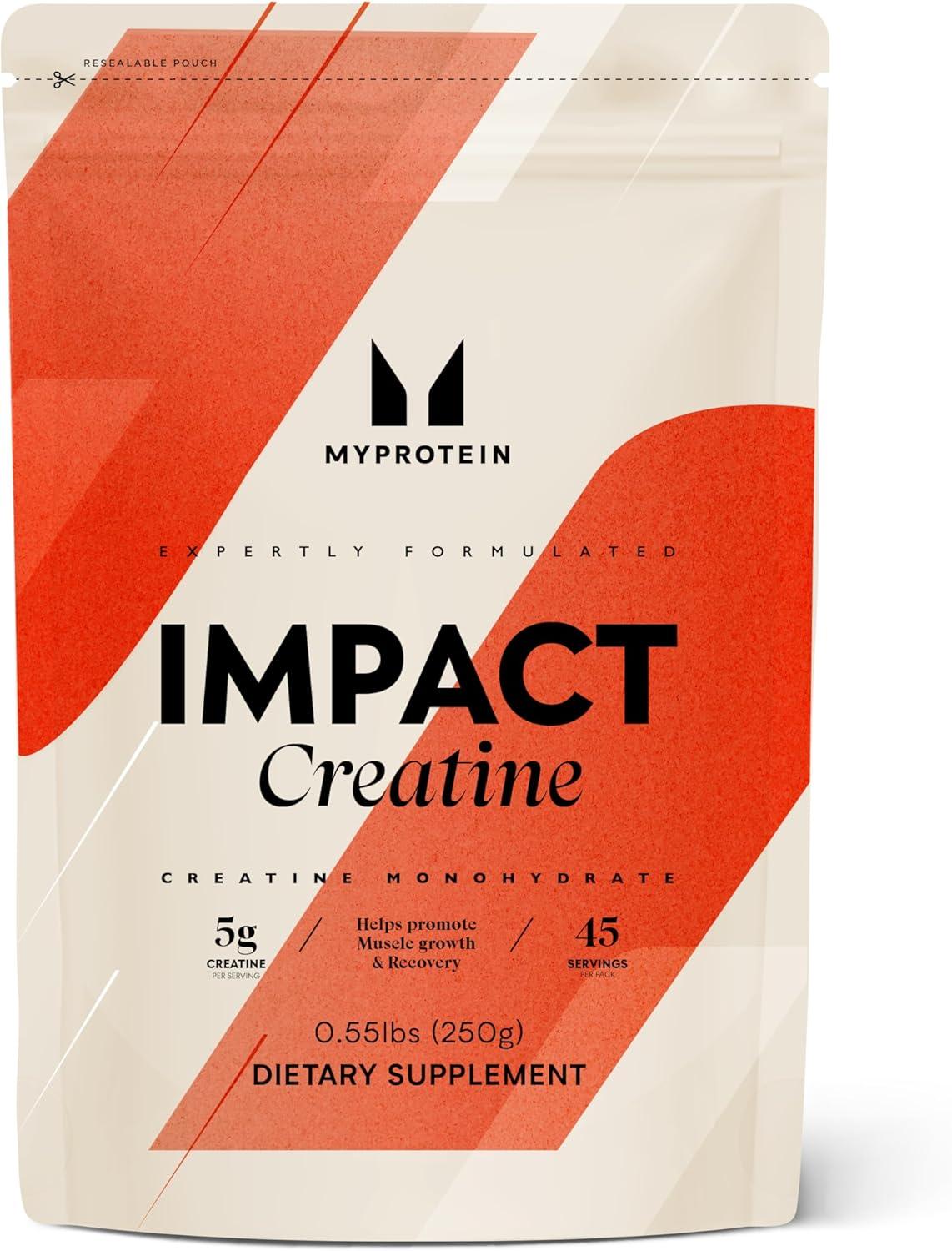 imageMyprotein Impact Whey Protein Powder Chocolate Smooth 55lb Creatine Monohydrate Powder 05lb High Protein Muscle Support Bundle Recovery amp Performance Stack