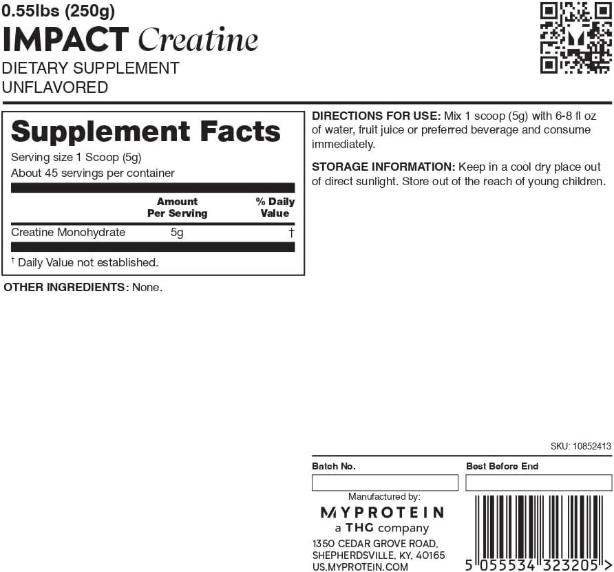 imageMyprotein Impact Whey Protein Powder Chocolate Smooth 55lb Creatine Monohydrate Powder 05lb High Protein Muscle Support Bundle Recovery amp Performance Stack