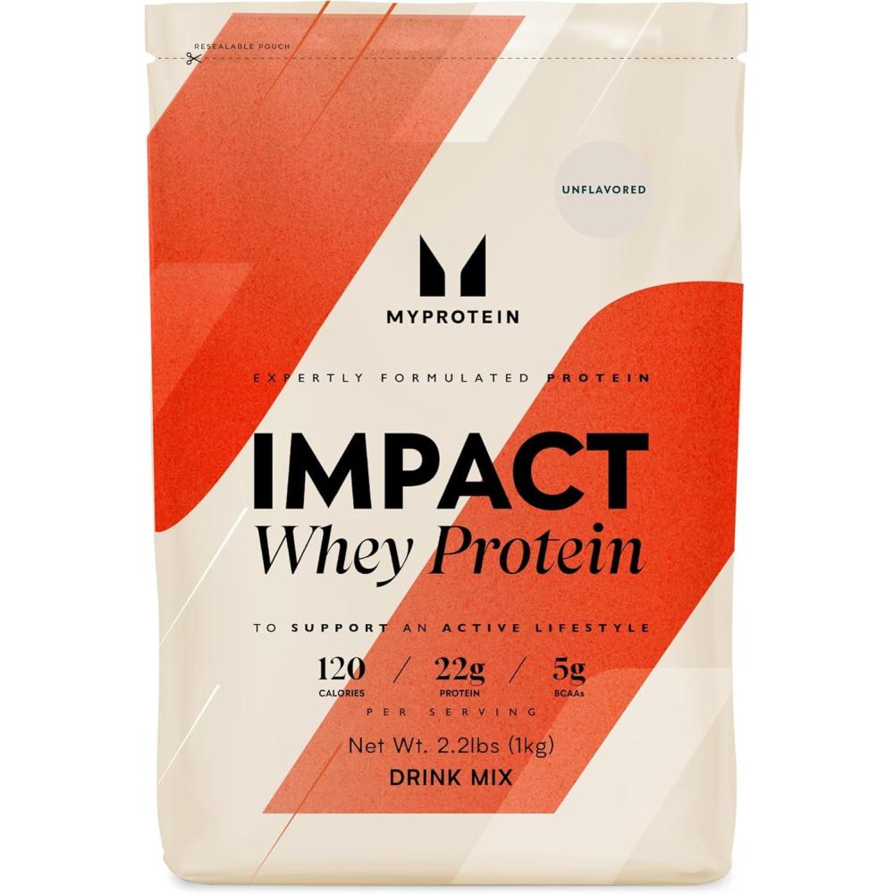 imageMyprotein Impact Whey Protein Powder 22 Lbs 32 Servings Chocolate Brownie 22g Protein amp 5g BCAA Per Serving Protein Shake for Superior Performance Muscle Strength amp Recovery Gluten FreeUnflavored