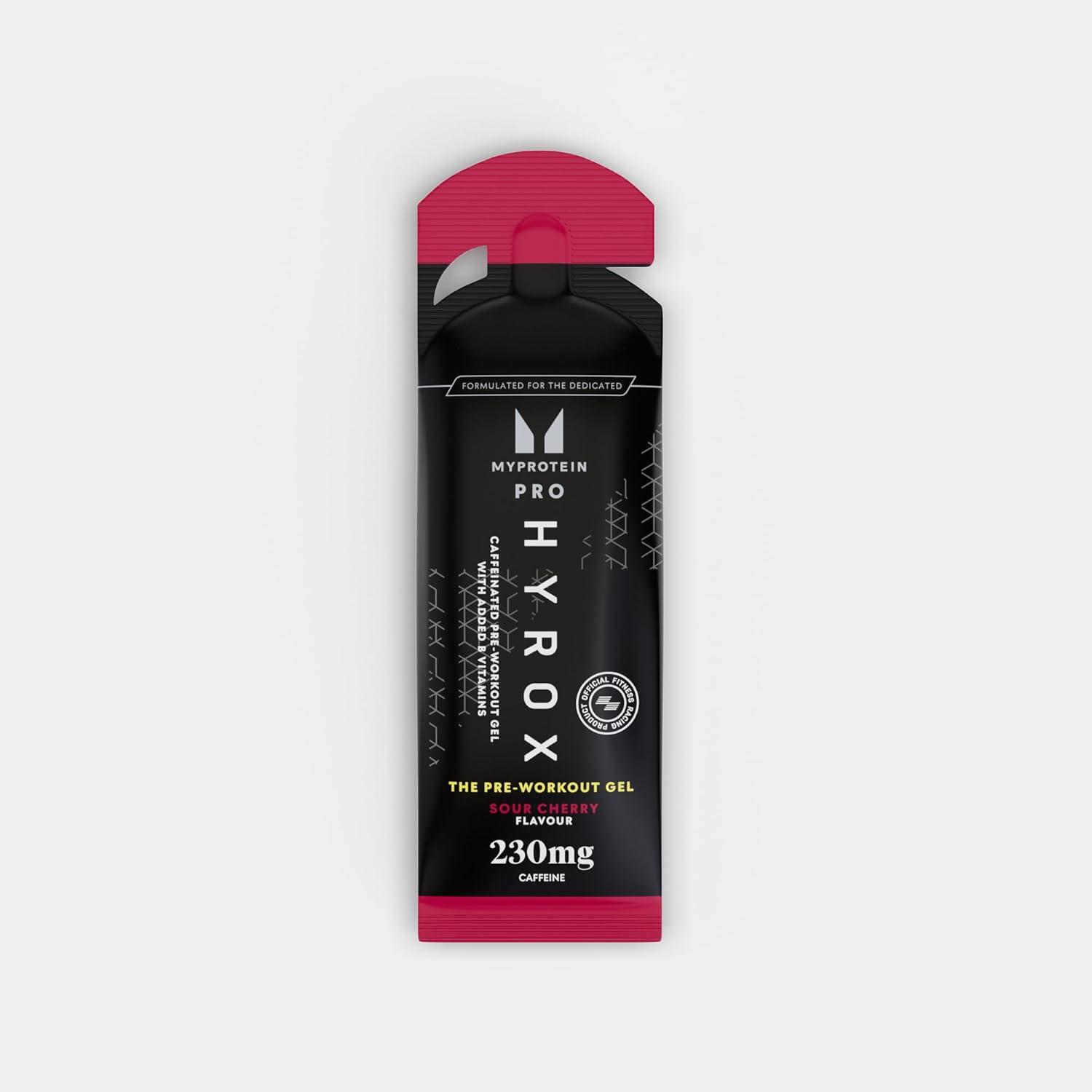 imageMyprotein Pro x HYROX PreWorkout Gel 12 Pack 230mg Caffeine 15g BetaAlanine amp Vitamin B for Improved Stamina amp Reduced Fatigue Endurance Gel for Sports Workout amp HYROX Training Sour CherryCherry